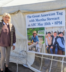 And here I am at Vincent Manzo's tent - my friend and antiques dealer. Stop in and see him at Brimfield, just outside the Apple Barn. And don't forget to watch the "Great American Tag Sale" May 25th on ABC at 8/7c! It's going to be great!