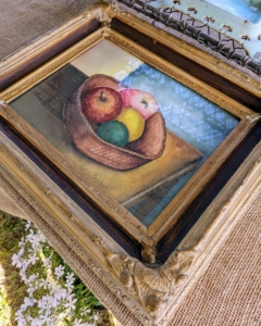 River Song Antiques had this pretty find - and it was picked up quickly by my friend, Patsy Pollack, who collects fruit paintings.