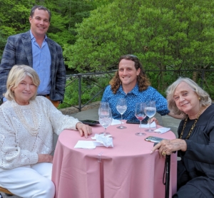 It’s always fun to attend events like this one with friends. Here I am with Christopher Spitzmiller, my head gardener, Ryan McCallister, and Memrie Lewis.
