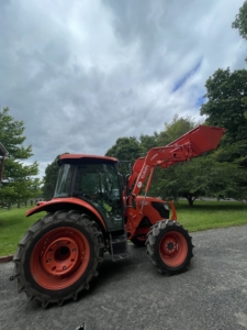 Chhiring hitches the baler to my Kubota tractor. I am so glad I have all the necessary equipment here at the farm. Having the “right tool for the right job” is very important.