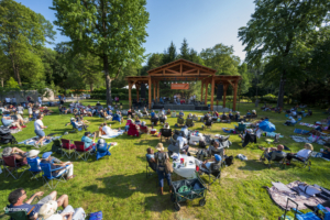 During the Summer Season, guests can sit on Friends Field to watch various outdoor musical performances. (Photo by Gabe Palacio)