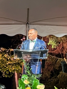 Caramoor President and CEO Ed Lewis III took to the podium and welcomed all the guests to the Opening Night Gala.
