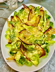 Dinner included this fresh Caesar salad with homemade croutons.