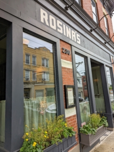 Rosina's is located in the Byram business district of Greenwich. The restaurant opened in August of last year and focuses on serving classic refined Italian food.