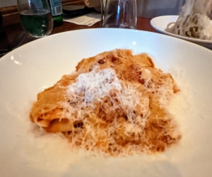 Another flavorful dish was the pappardelle bolognese with parmesan and pecorino cheeses.