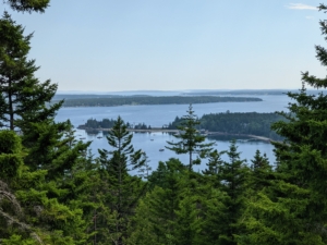 This look shows Seal Harbor with Sutton Island in the distance.