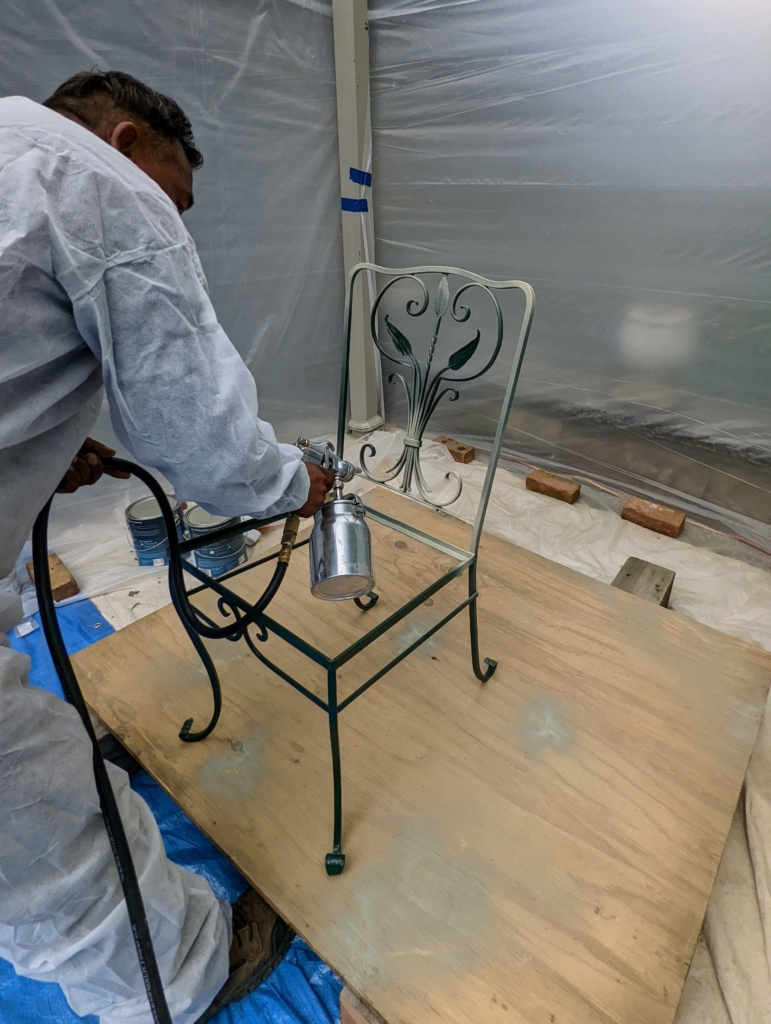 Repainting My Outdoor Metal Furniture The Martha Stewart Blog