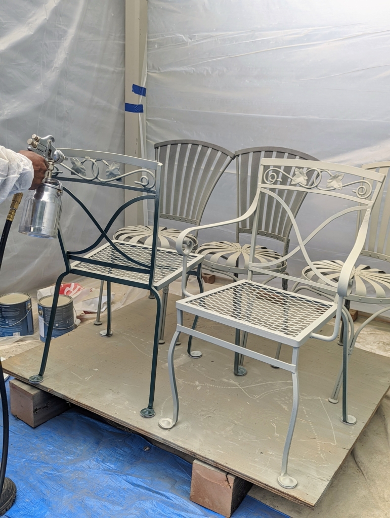 Repainting My Outdoor Metal Furniture The Martha Stewart Blog