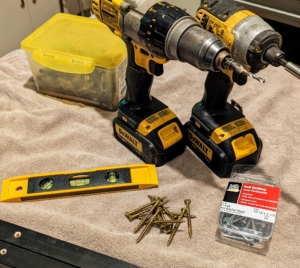 I instruct everyone on my crew to always have all the right tools for the right jobs. Doug gathers all the supplies he needs before starting the project.