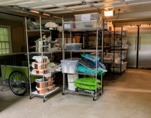 Until now, this two-car garage had been used for storage - mostly items needed for various video and photography shoots. I knew it could be utilized more efficiently, so I decided to convert it into a shoot prep area and an organized storage space for production props and equipment.