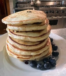 Another favorite breakfast included these blueberry pancakes - fluffy and made to perfection using blueberries grown right here at Skylands.