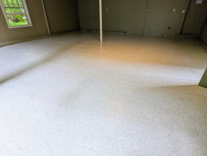 It looks great and so different from before. It's an affordable way to upgrade any concrete surface. And it doesn't need re-finishing later - it is a maintenance-free floor. It will be a perfect work space for our production crews very soon.