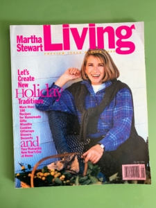 This was our very first issue of Living. It was on newsstands in the winter of 1990. This photo of me was taken on my porch at my Westport, Connecticut home, Turkey Hill.