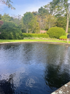 The swimming pool at Wethersfield has been converted into a reflecting pool.