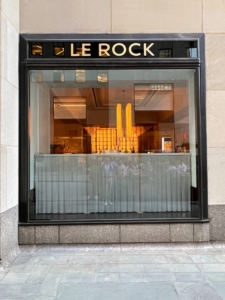 Le Rock features large windows, which let in lots of light from the plaza outside.