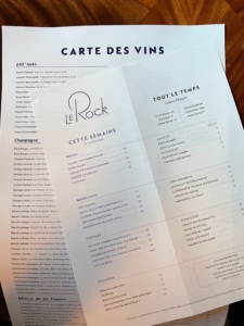 The menu includes their interpretation of many french dishes - broken down into specials and everyday favorites.