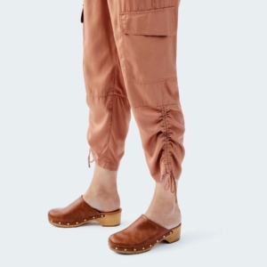 My Relaxed Utility Cargo Pants have drawstrings at the bottom hem, so they can be worn cinched or loose and full length.