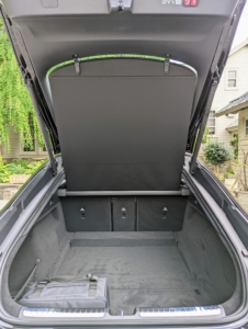 And look at the storage space in the car's trunk.