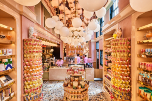 Hard to miss the colorful Spoiled Parrot - a pink candy store filled with artisanal chocolates, candies, and other sweets for both the young and the young at heart. (Photo by Nicole Franzen)
