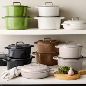 For the cook on your list, consider my MARTHA by Martha Stewart Enameled Cast Iron Cookware – braisers and dutch ovens in a variety of sizes and colors. These pots and pans will be so helpful all year round for roasting, frying, searing, sautéing, and baking.