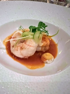 As the langoustine was served, it was poured with a delectable sea urchin sauce table side - it was so delicious.