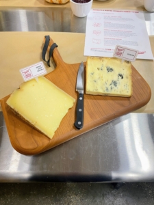 We provided an assortment of cheeses from the famous Murray's artisanal cheese and specialty foods retailer and wholesaler in New York City. The cheese selections included Barn First Creamery Quinby, Stichelton, Murray's Cave Aged Reserved Greensward, Gruyère, and Alpage Moléson.