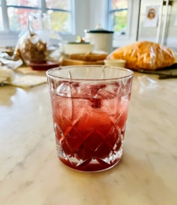 Her family also enjoyed Pomegranate Champagne Punch from Everyday Food. Jane's brother and sister-in-law generously brought all the fixings (including fresh pomegranate seeds and the glasses) for this festive drink.