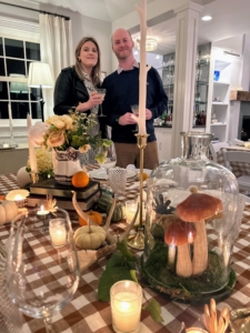 Here is a photo of Ellie and Judy's brother, David. The mushrooms under the cloche look so pretty.
