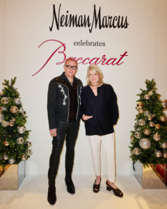 Here I am with Jim. If you follow this blog regularly, you may recall Jim visited my Bedford, New York farm when I first launched my Collection with Baccarat last spring. (Photo provided by Neiman Marcus Group)