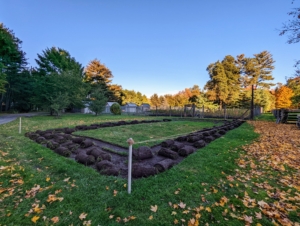 All the sod pieces were neatly rolled and then carefully removed. We don't waste anything here at the farm, so whenever possible, we always repurpose and reuse.