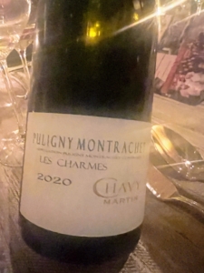 And paired with Puligny Montrachet, Les Charmes, Chavy-Martin, Burgundy 2020.