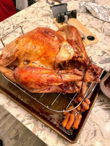 And here is her turkey - she also used my Perfect Roast Turkey 101 recipe.