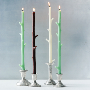 Stick Candles are hand-cast in sister studios located in Old Forge, New York, and Highlands, North Carolina, where the small family operation lovingly creates 100-percent beeswax candles fashioned after fallen twigs and branches. These candles come in a variety of colors and boast a 14-hour burn time. Find them on Martha.com