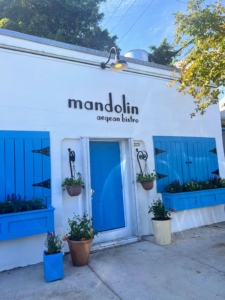 Once we arrived, we enjoyed lunch at Mandolin Aegean Bistro, owned by husband and wife team Ahmet Erkaya and Anastasia Koutsioukis. The restaurant opened in 2009 and has been serving delicious meals ever since.