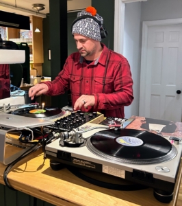 The Village Winter Market had a DJ who filled the rooms with cheerful music.