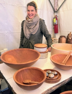At the Platform table, we saw many hand made bowls, containers, and spoons. Platform focuses on everything from American Colonial and Shaker furniture to Minimalist sculpture and Danish modern design. Follow @platformfaf.