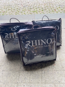 Recently, we replaced the horses' older turnout rugs for these Rhino® Hexstop Plus with Vari-Layer Turnout Rugs from Horseware Ireland. The company was founded in 1985 and has remained a leading manufacturer of clothes for horses, riders, and pets ever since.