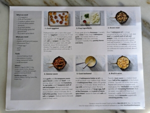 … And each of the main steps on the other, with more photos to help show how it is done. What’s also great – these recipe cards can be collected and saved for future use.
