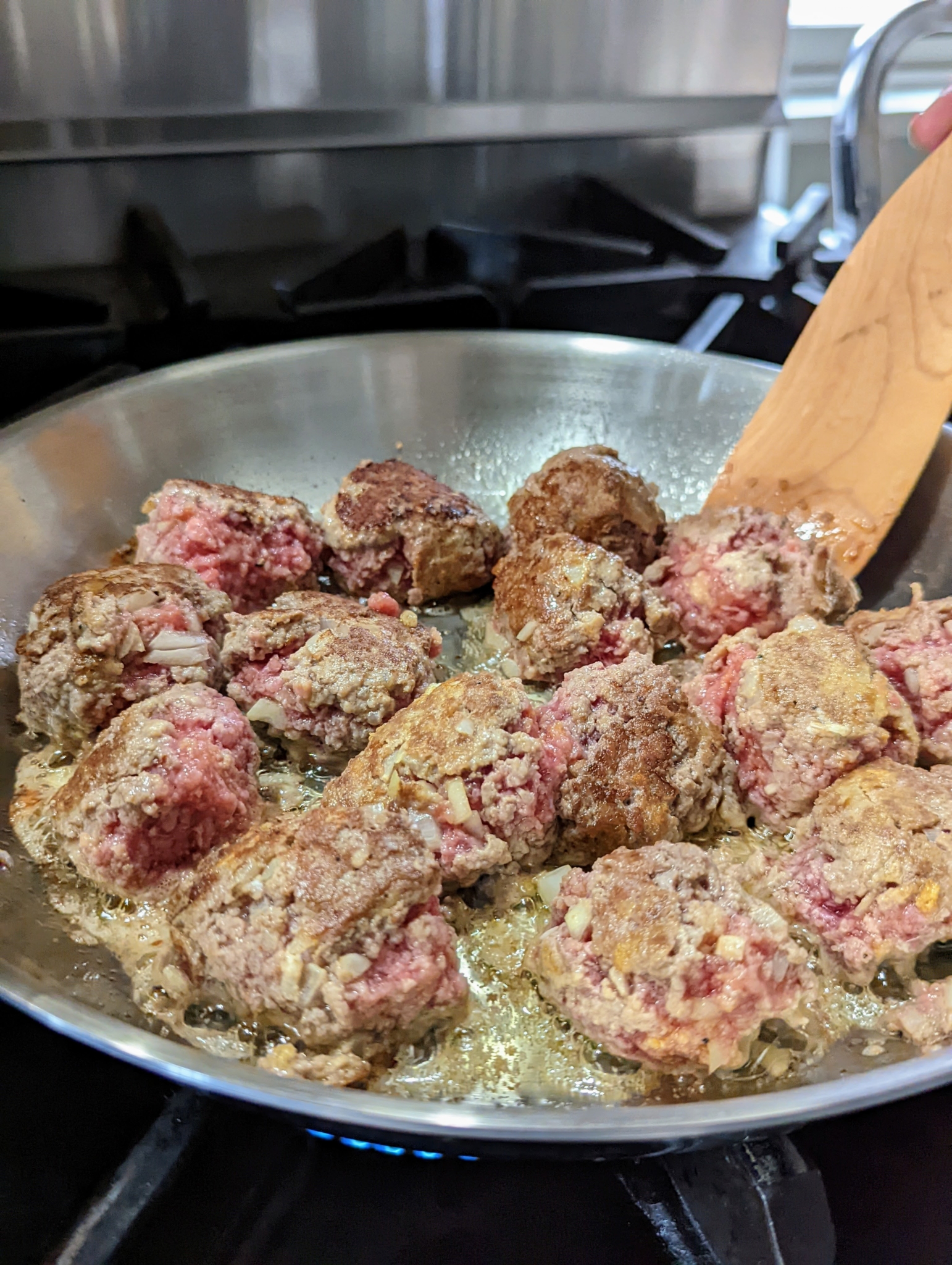 Creamy Swedish Meatballs with Egg Noodles & Cranberry Relish from