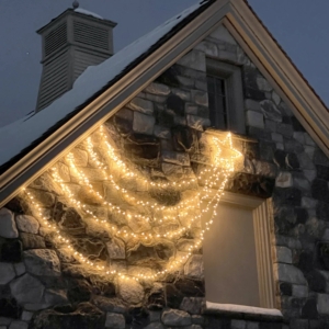 And here is my Martha Stewart LED 30-inch Shooting Star available at Martha.com. I love these shooting stars and hang one on every building at my farm during the holidays. This one is on the side of my Carriage House and can be seen from across the pastures. It looks wonderful inside or out. One can never have too many decorations - please take a look at all my holiday collections this weekend - there's something for everyone.
