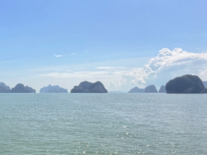 On one of the last days of their trip, Chhiring and Mingmar visited Khao Phing Kan or Ko Khao Phing Kan - an island in Phang Nga Bay northeast of Phuket. The smaller islets nearby are limestone karst towers and are part of Ao Phang Nga National Park.
