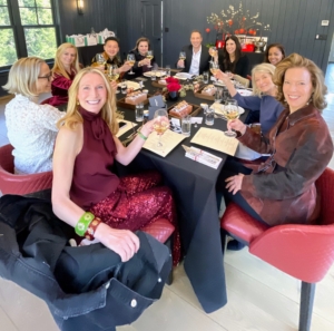It was a wonderful luncheon on a mild and pleasant winter's day. In this photo, Andy is joined by Nicole Russo Steinthal, Andy's husband Dr. Evan Goldstein, Brooke Vogell, Angelina Lipman, myself, Dominique, Anni de Saint Phalle, and Melissa Tolin. Thanks for inviting me to the party, Andy!