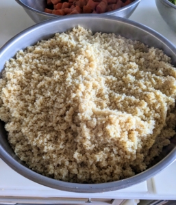 Quinoa is an amazing gluten-free superfood with high levels of essential amino acids. It is a high protein grain type food, so give it in small amounts. When preparing homemade diets, be sure it is well-balanced. Always take time to research and discuss with a veterinarian what your pet needs.