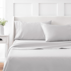 I offer printed and solid colored sheet sets made with 100-percent Egyptian cotton sheets. Plus, my sheets have clean finished hems and a 16-inch deep pocket mattress fit to be sure sheets stay in place.