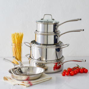 My new "World of Martha" shop now offers your favorite cooking essentials such as my stainless steel Castelle Cookware Set. All these pieces feature 18/8 stainless steel - perfect for everyday sautéing, simmering, searing - all without any metallic aftertaste.