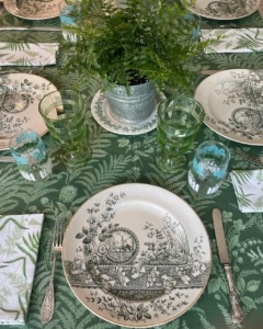 In this photo, their table is set for lunch with a fellow "Martha Moments" friend. Many of their entertaining and table setting ideas were inspired by my shows and the stories in our magazines.
