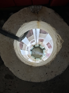 Here is a view looking up from the inside of the lighthouse.