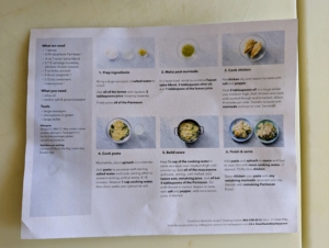 ... And images on the back showing each of the main preparation steps. Plus, we include the ingredients list, the tools or supplies needed, and a rundown of the nutrition values. These recipe cards are great to save for future use.