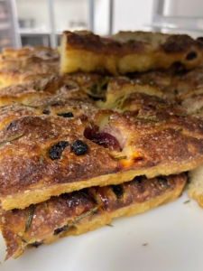 Everything is made fresh right here at the restaurant. Look at this focaccia bread - baked perfectly.