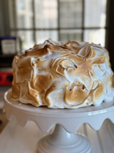 ... and my 11-year old grandson, Truman, browned the meringue with a hand-held torch. He did a beautiful job, don't you think?